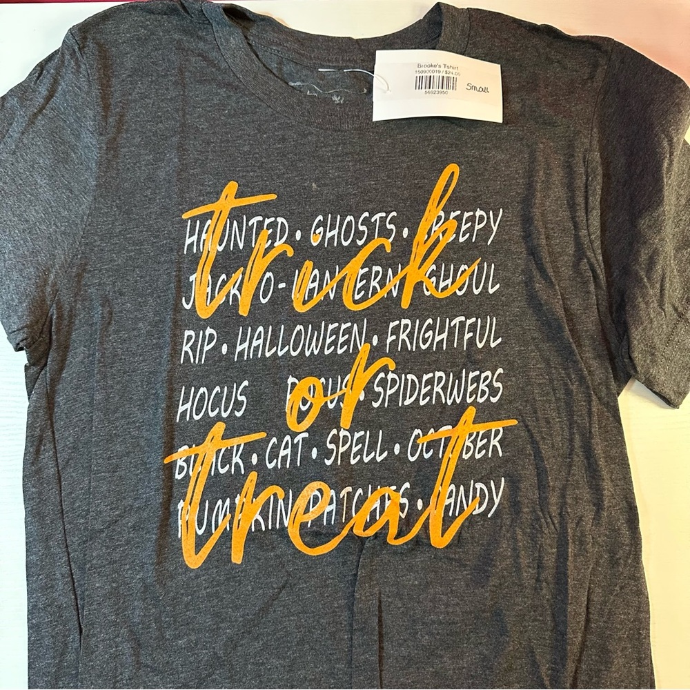 Gray Trick or Treat Shirt